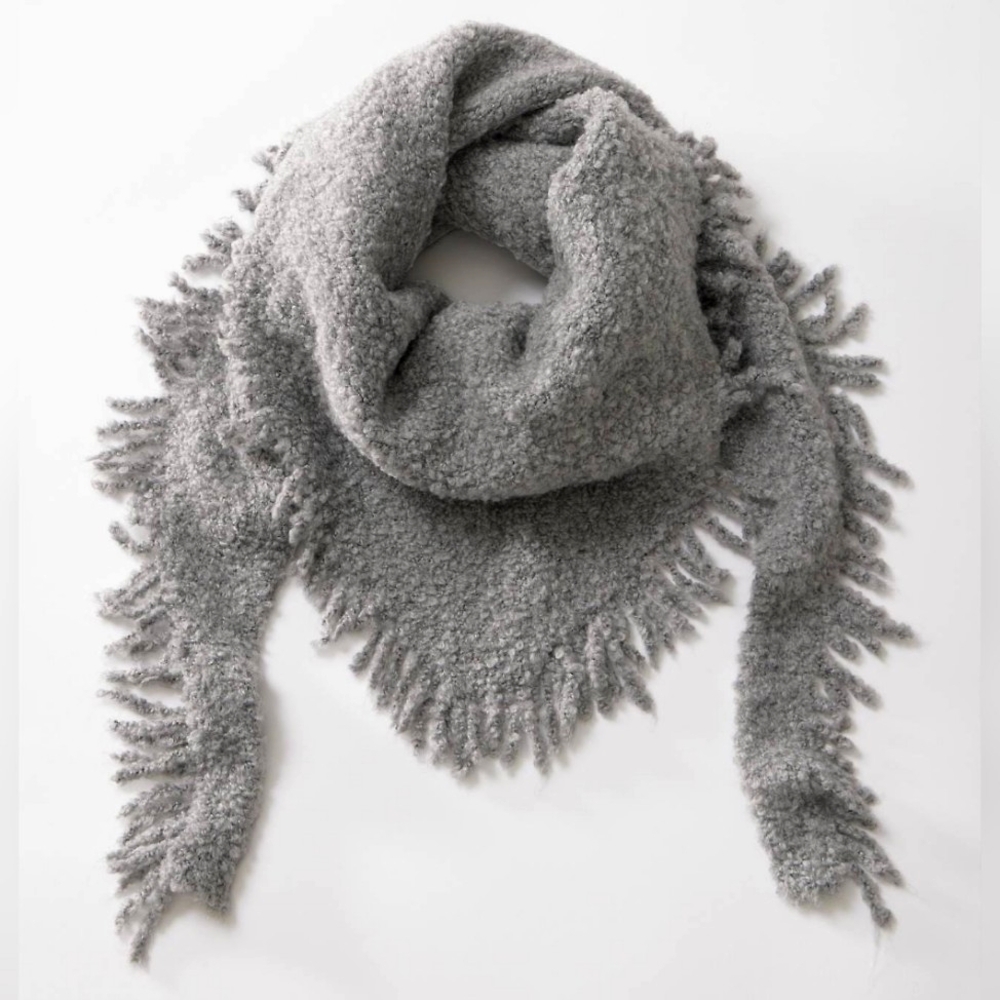 J.Jill - Italian Boucle Scarf in Grey  (NWT)